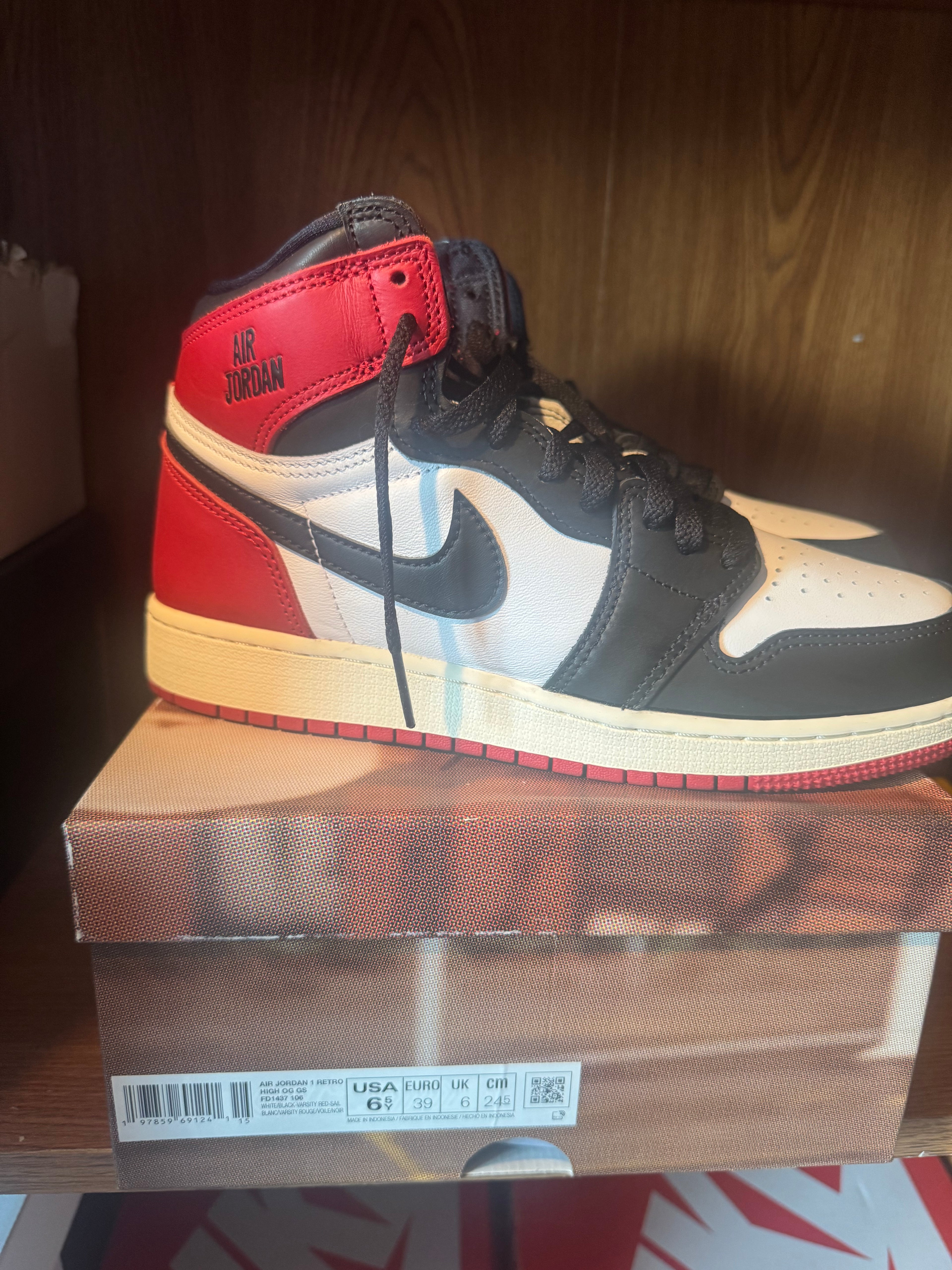 ELITE AIR JORDAN 1 RETRO OG GS WHITE/BLACK-